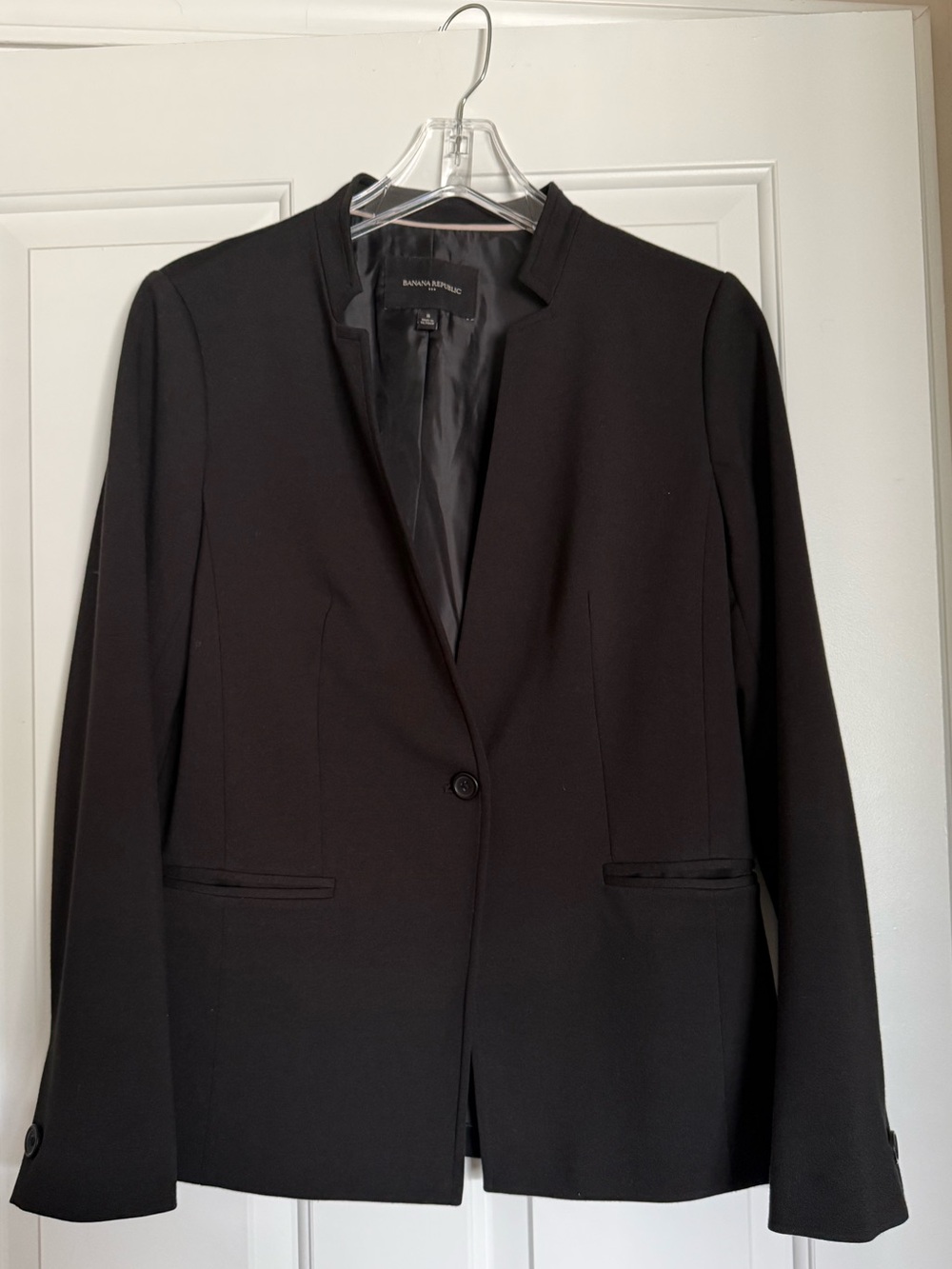Banana Republic Factory Ponte Collarless Blazer